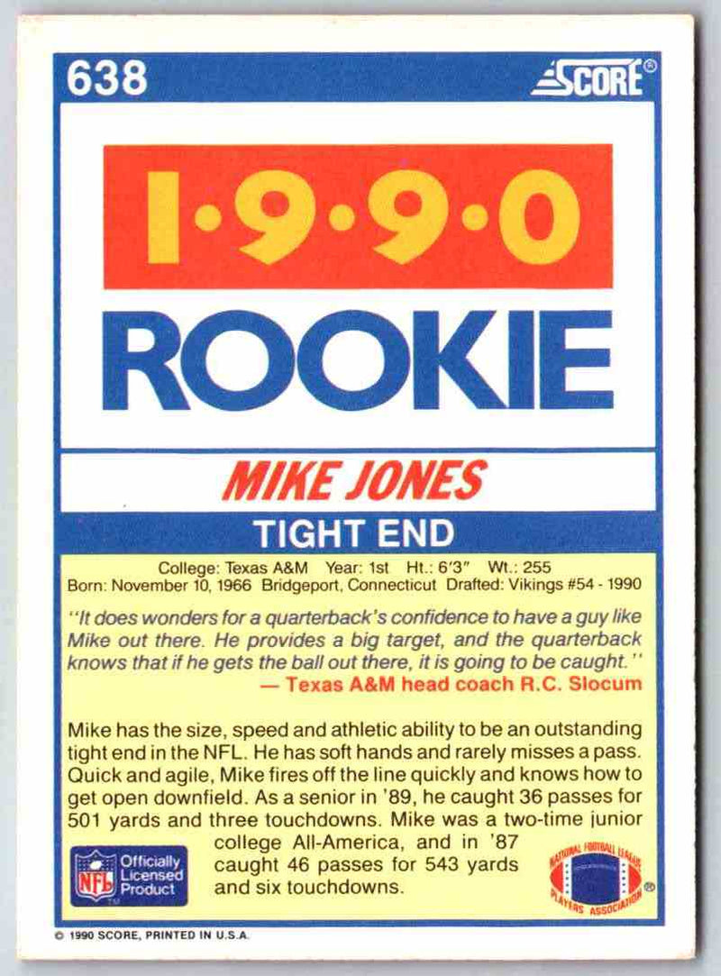 1990 Score Mike Jones