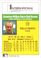 1990 CMC Scranton Red Barons Kelly Heath #13