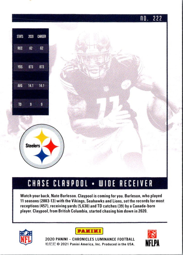 2020 Panini Absolute Chase Claypool