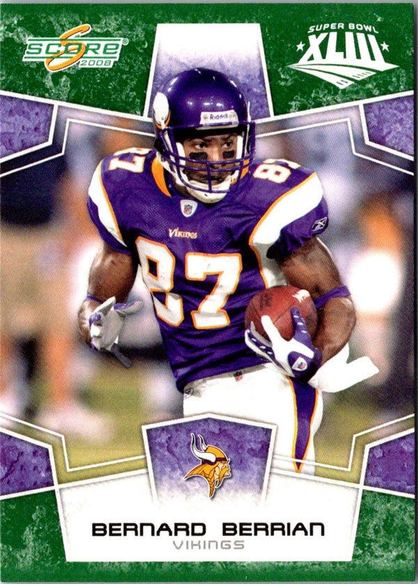 2008 Score Super Bowl XLIII Bernard Berrian #169