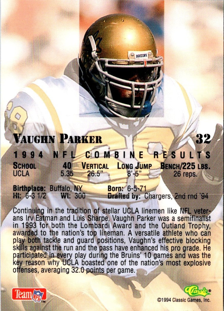 1994 Classic NFL Draft Vaughn Parker