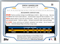 2014 Bowman Zack Wheeler #33