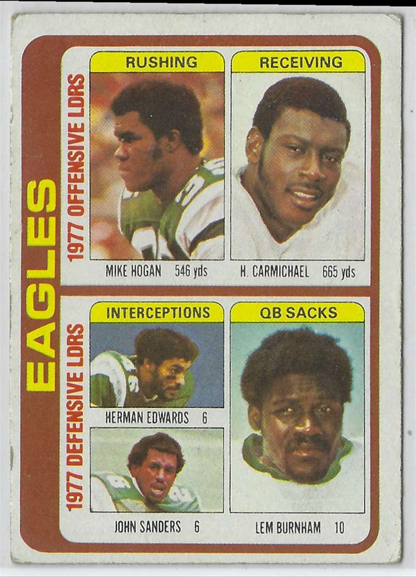 1978 Topps Mike Hogan/Harold Carmichael/Herman Edwards/John Sanders/Lem Burnham #521 VG