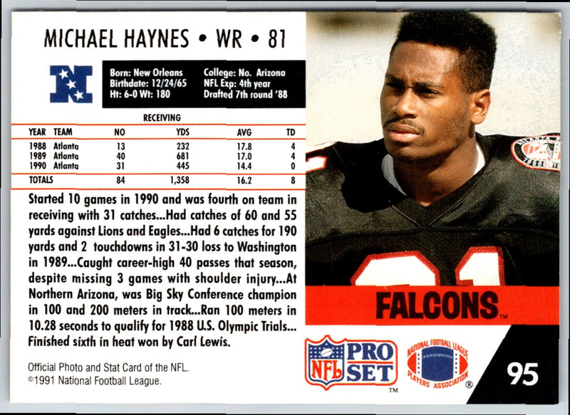 1991 Pro Set Michael Haynes