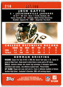 2007 Bowman Blue Josh Gattis