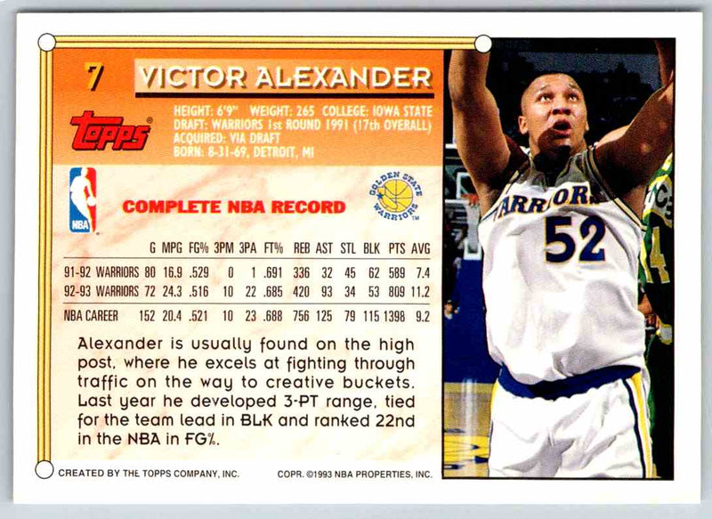 1993 Topps Victor Alexander