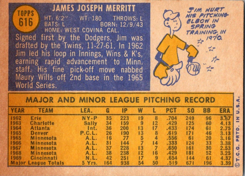 1970 Topps Jim Merritt