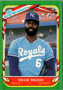 1987 Fleer Star Stickers Willie Wilson