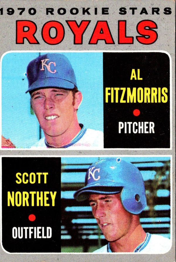 1970 Topps Royals 1970 Rookie Stars - Al Fitzmorris/Scott Northey #241 EX