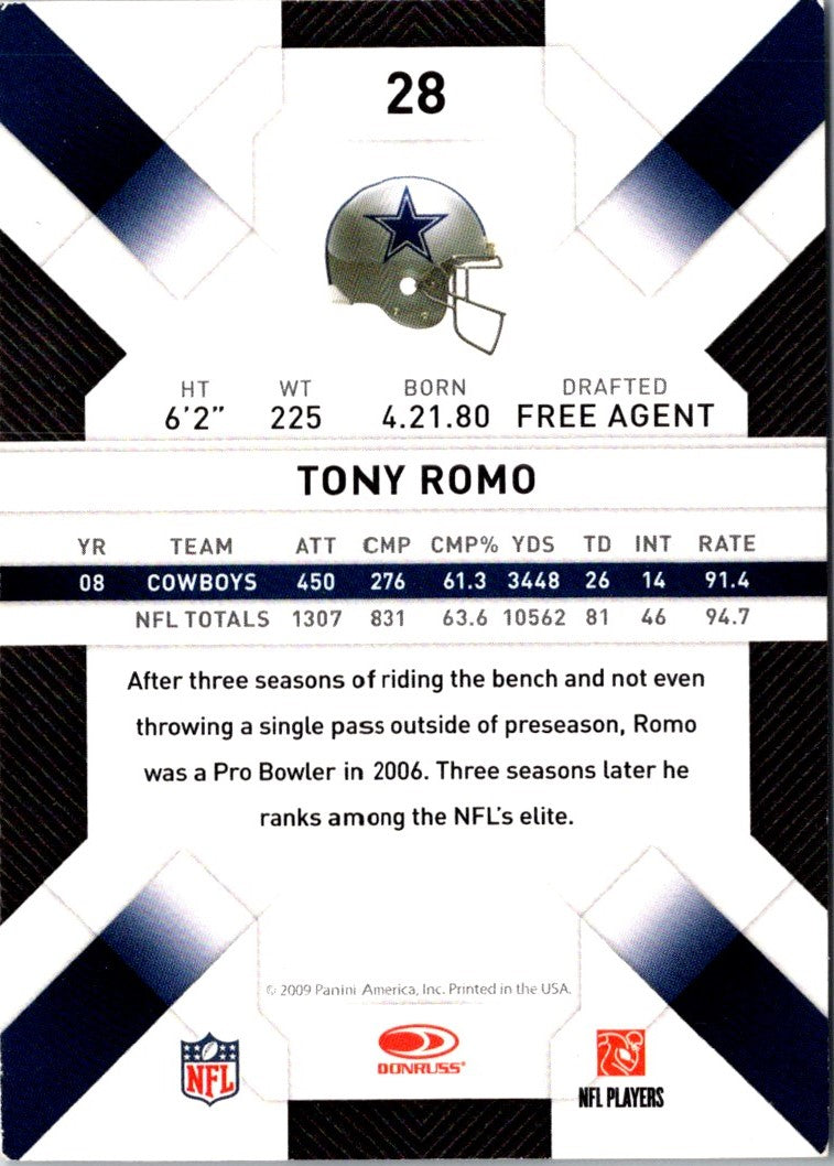 2009 Donruss Rookies & Stars Tony Romo