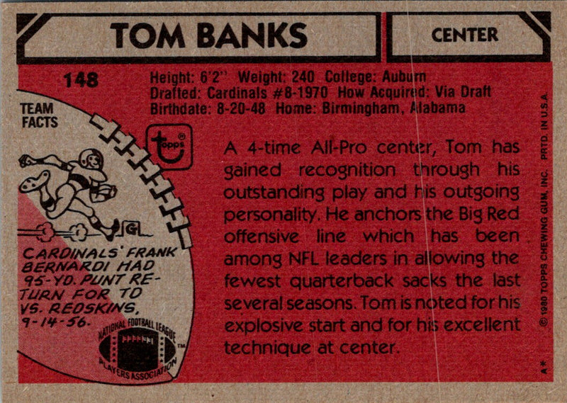 1980 Topps Tom Banks