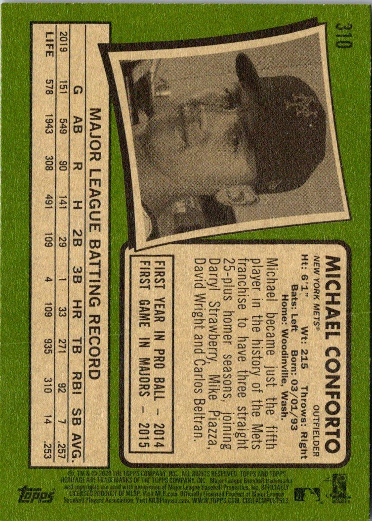 2020 Topps Heritage Michael Conforto