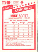 1987 M&M's Star Lineup Mike Scott