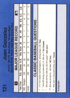 1990 Classic Update Juan Gonzalez #T21
