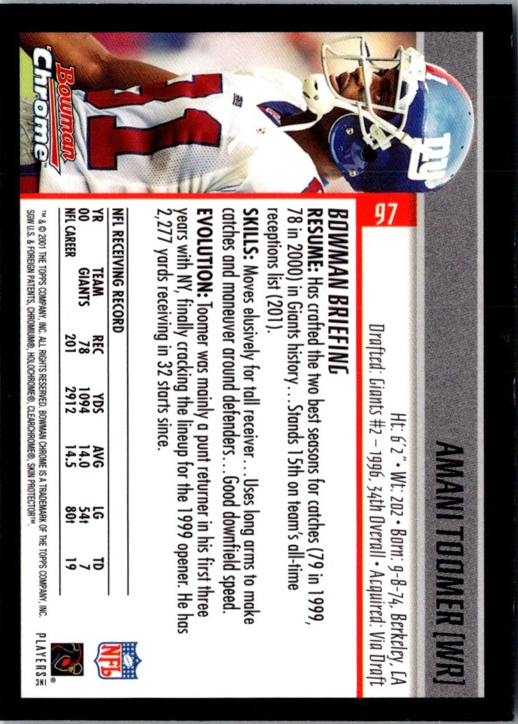 2001 Bowman Amani Toomer