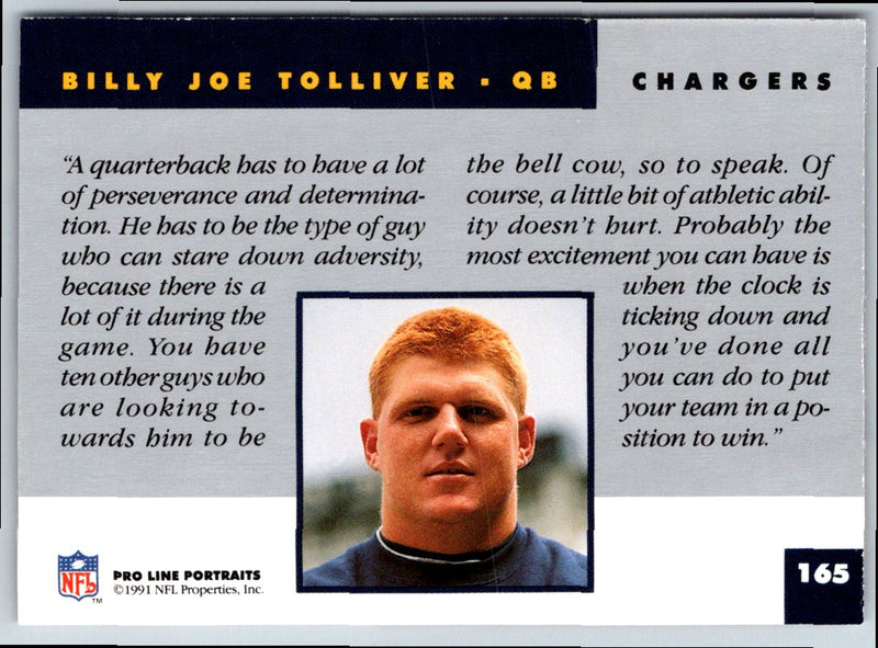 1991 Pro Line Portraits Billy Joe Tolliver