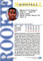 1994 Hoops Donyell Marshall #351 Rookie
