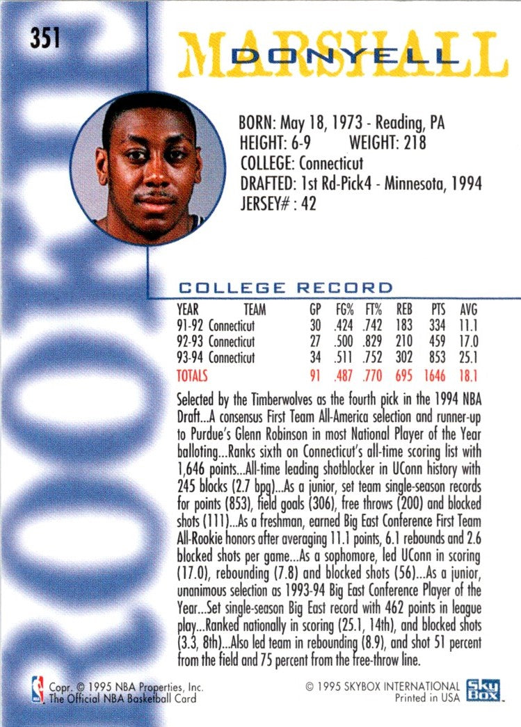 1994 Hoops Donyell Marshall