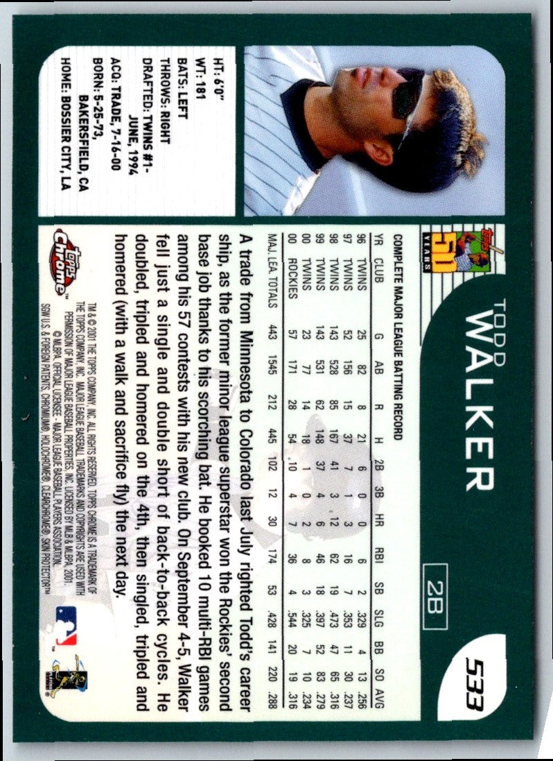 2001 Topps Chrome Todd Walker