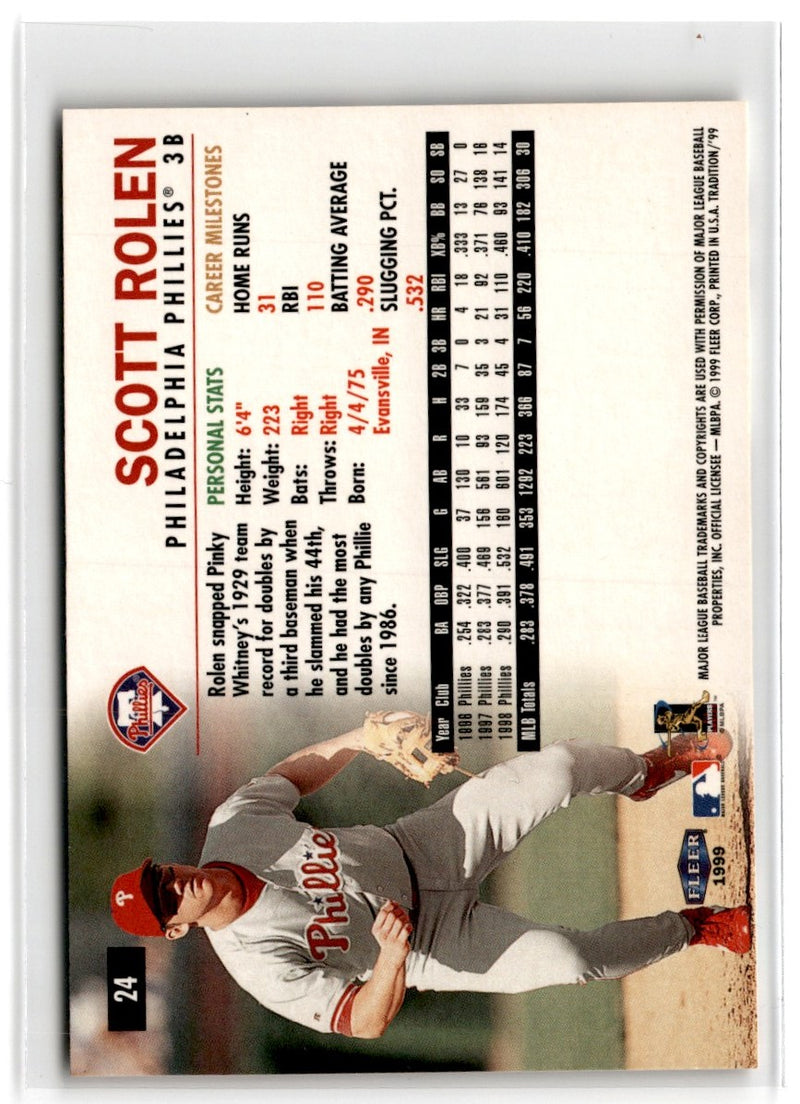 1999 Fleer Tradition Scott Rolen