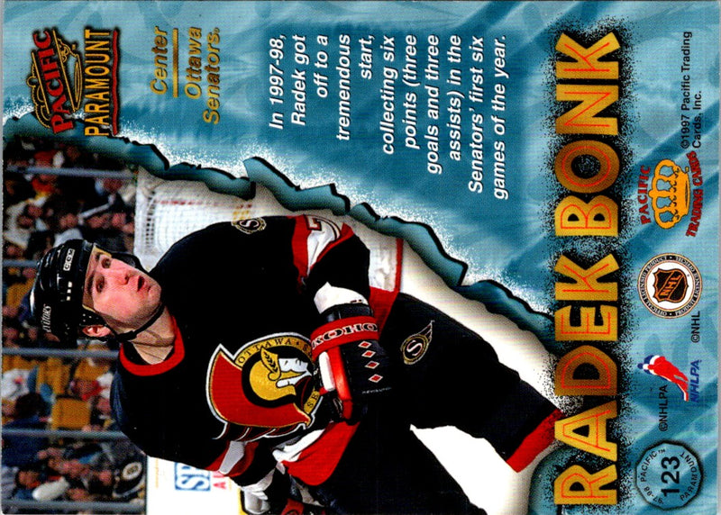 1997 Pacific Paramount Radek Bonk