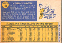 1970 Topps Alex Johnson #115 EX-MT+