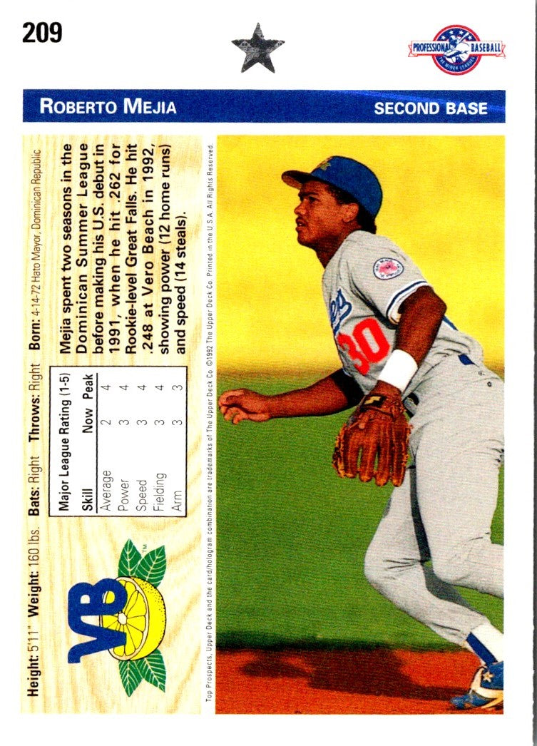 1992 Upper Deck Minors Roberto Mejia