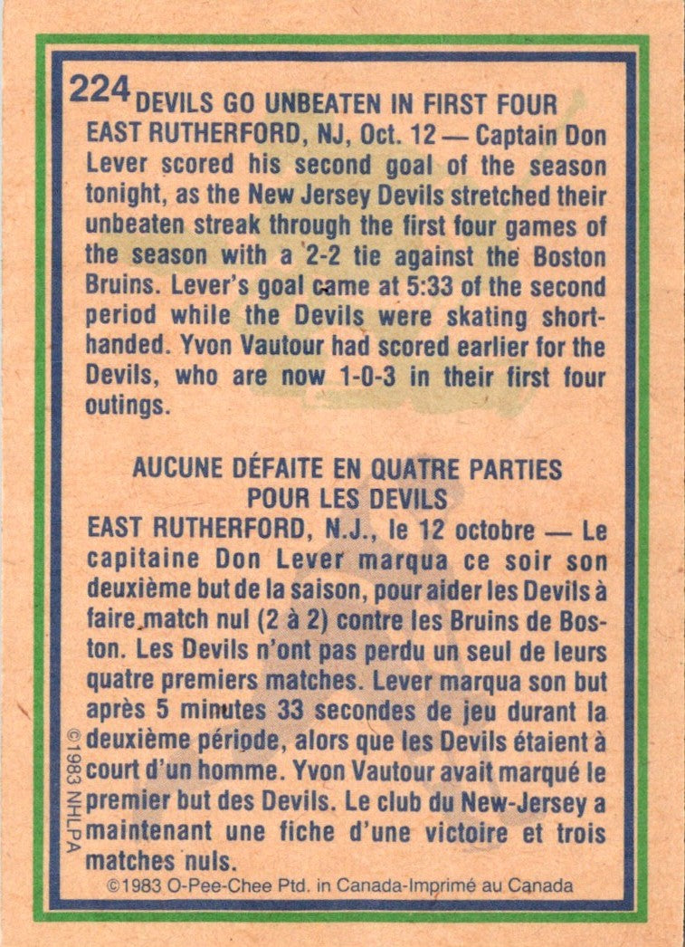 1983 O-Pee-Chee Don Lever