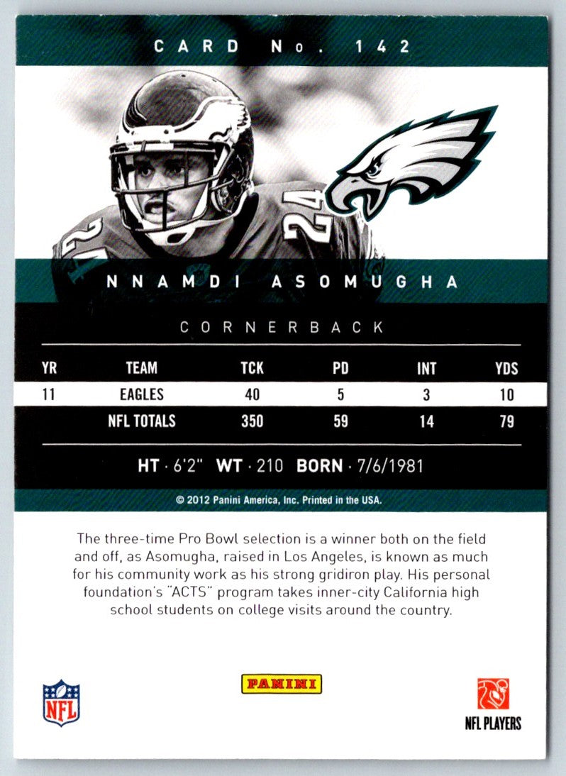 2012 Panini Prestige Nnamdi Asomugha