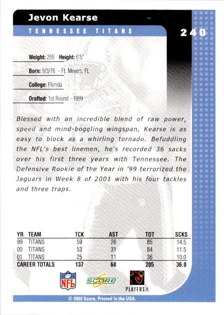 2002 Score Jevon Kearse