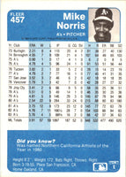 1984 Fleer Mike Norris #457