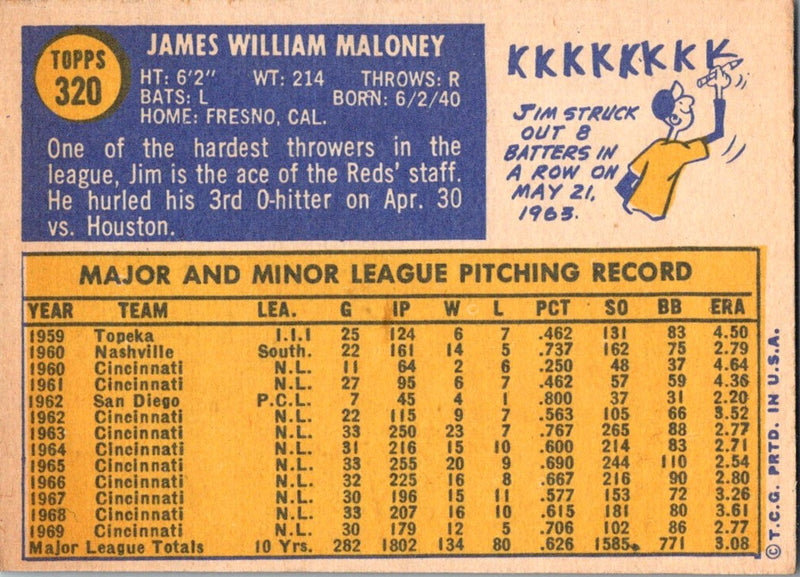 1970 Topps Jim Maloney