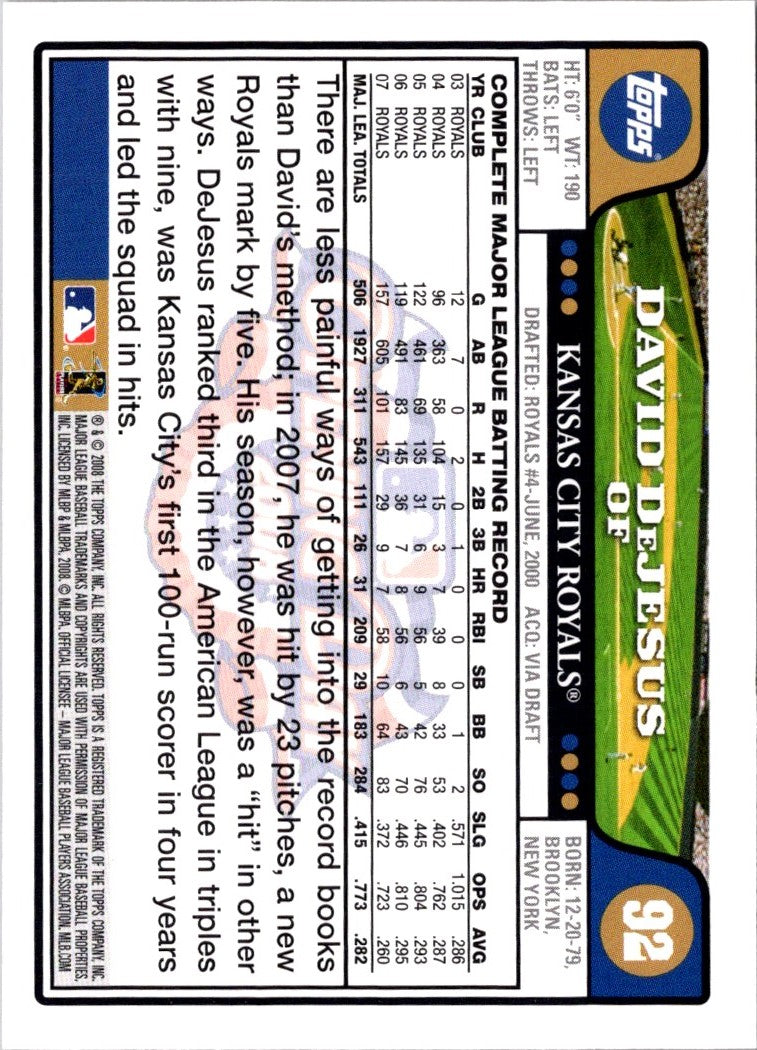 2008 Topps Opening Day David DeJesus