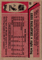1987 Topps Greg Paslawski #10 Rookie