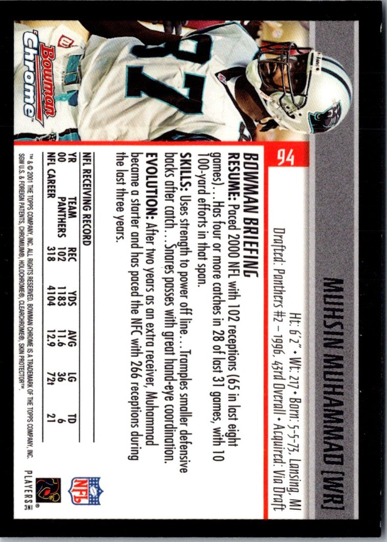 2001 Bowman Chrome Muhsin Muhammad