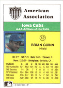 1990 CMC Iowa Cubs Brian Guinn