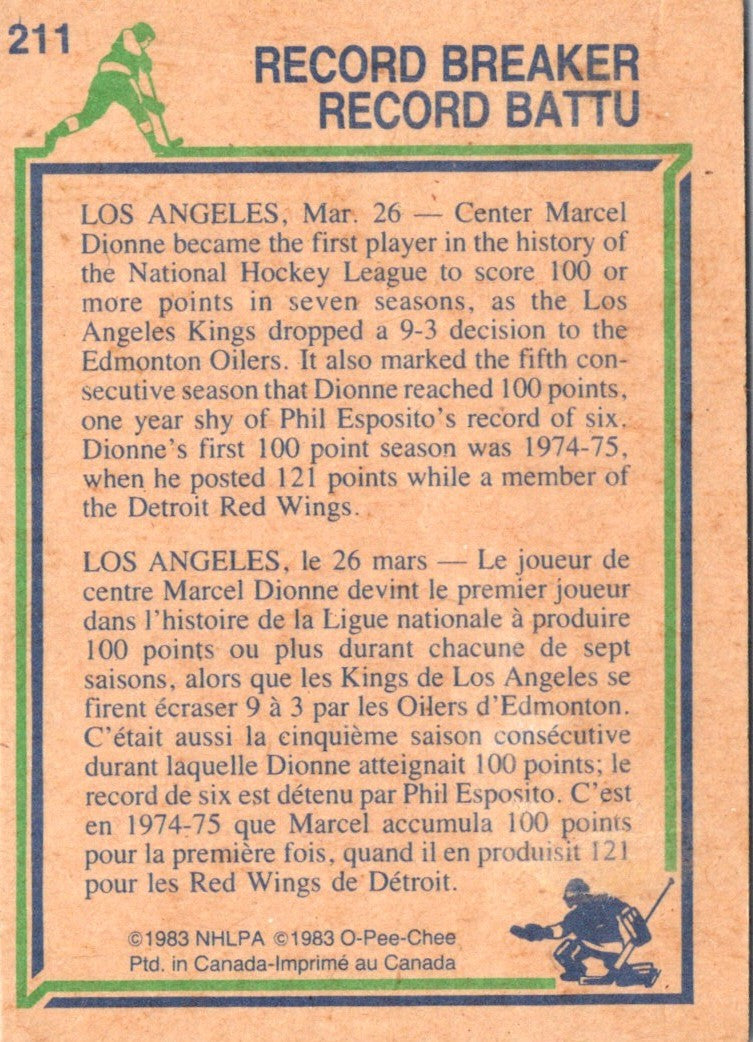 1983 O-Pee-Chee Marcel Dionne