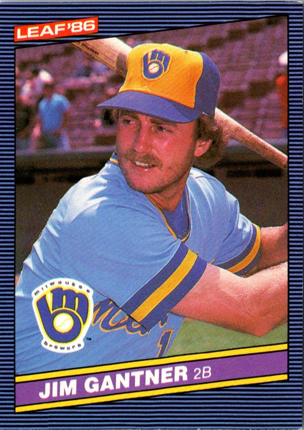1986 Leaf Jim Gantner #43