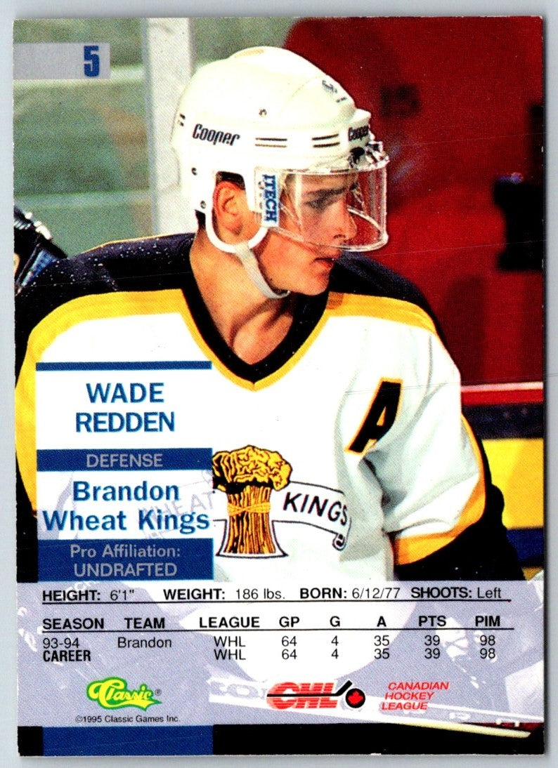 1995 Classic Images Gold Wade Redden