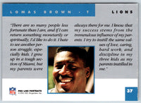 1991 Pro Line Portraits Lomas Brown #37