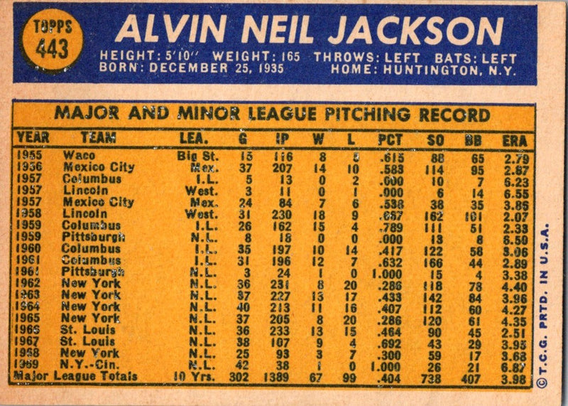 1970 Topps Al Jackson