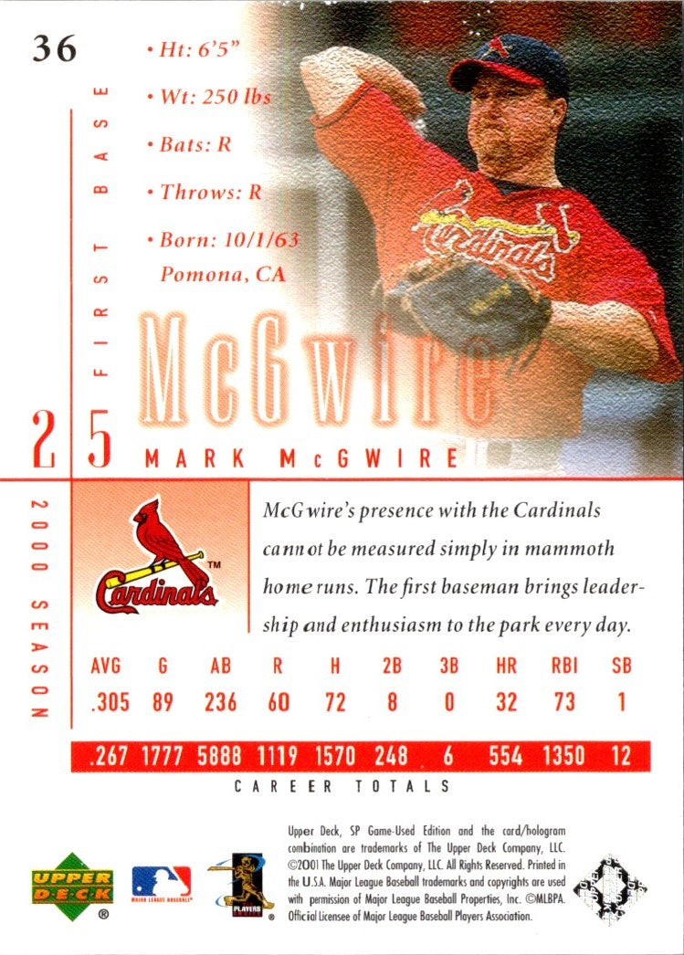 2001 SP Mark McGwire