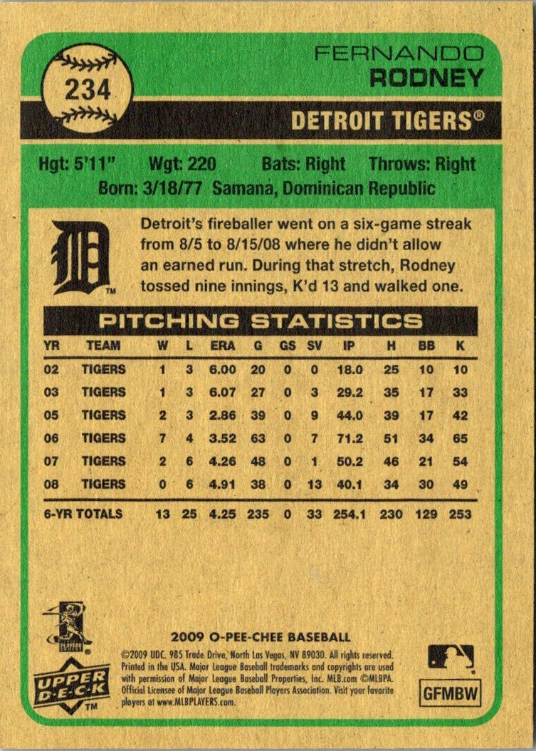 2009 O-Pee-Chee Fernando Rodney