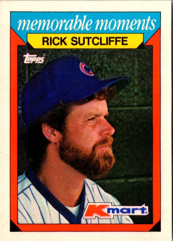 1988 Topps Kmart Memorable Moments Rick Sutcliffe #30