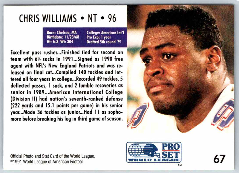 1991 Proset World League Chris Williams