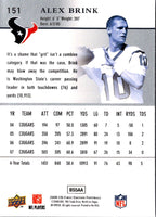 2008 Upper Deck First Edition Alex Brink #151 Rookie