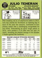 2016 Topps Heritage Julio Teheran #417