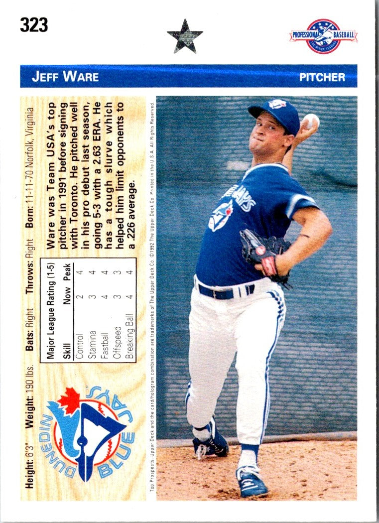 1992 Upper Deck Minors Jeff Ware