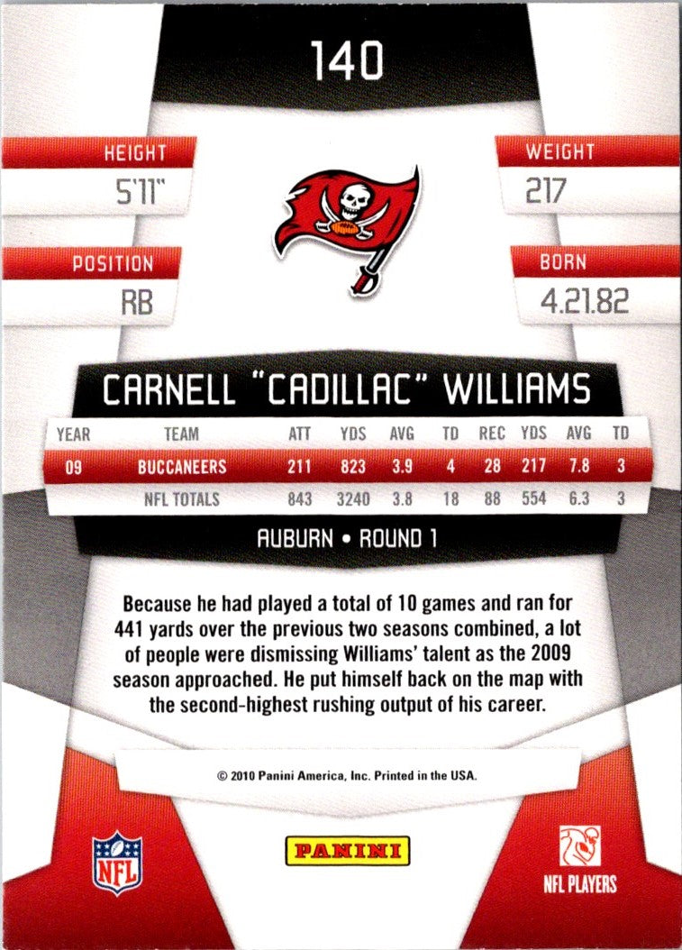 2010 Panini Certified Cadillac Williams