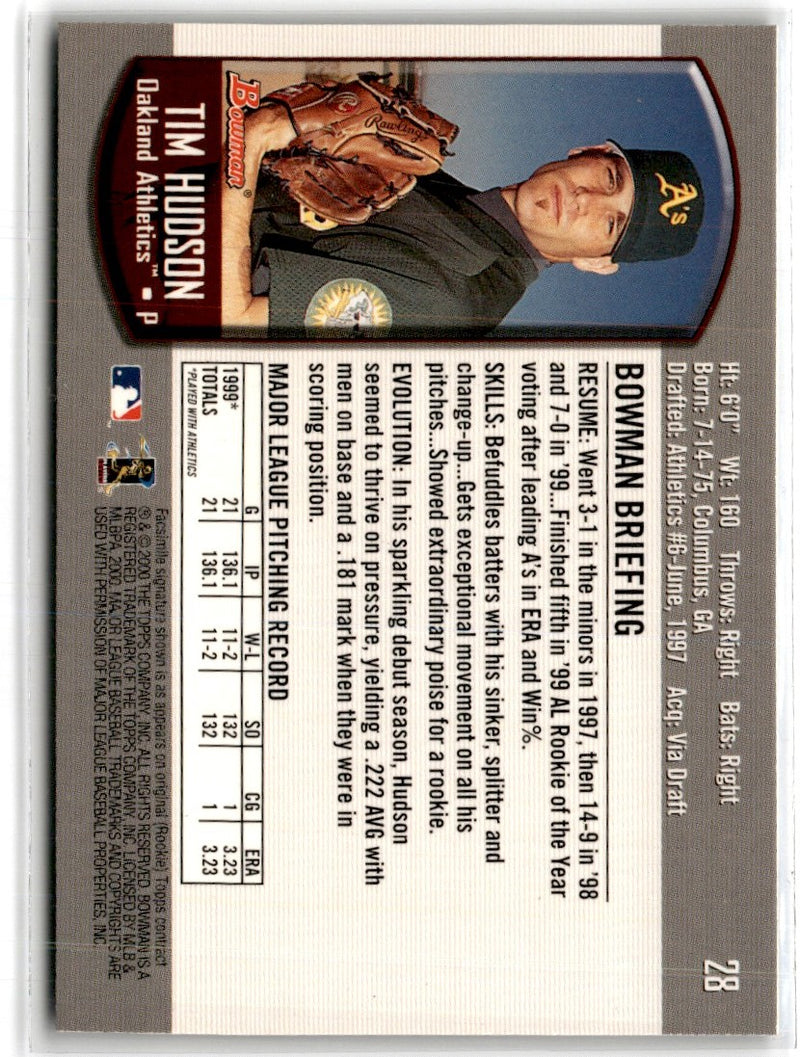 2000 Bowman Tim Hudson